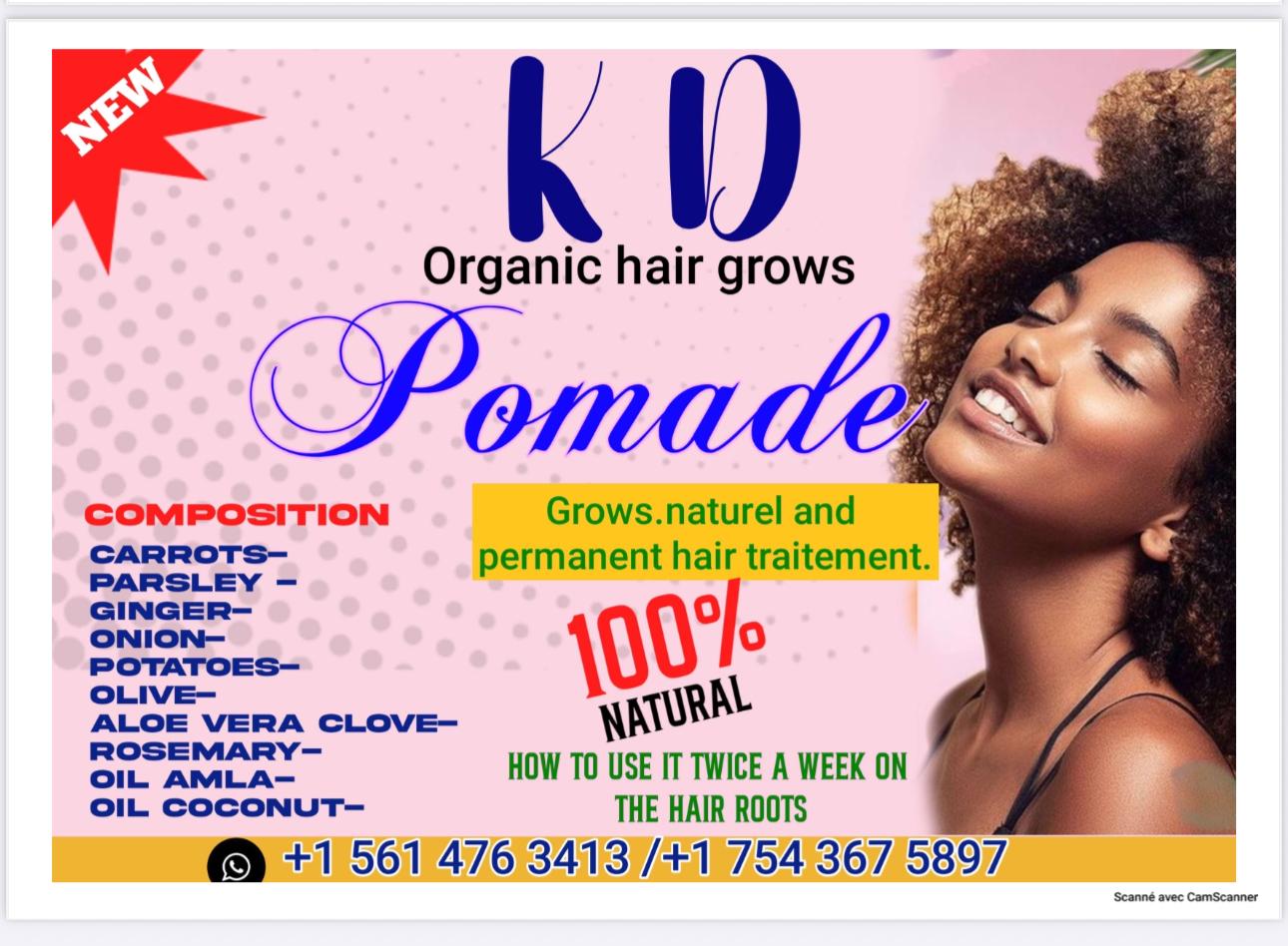 KD Organic Hair Grows Pomade