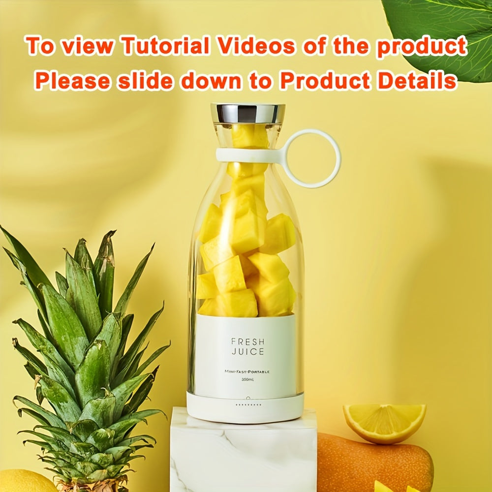 11.83oz Portable Electric Wireless Mini Fruit Blender Juicer - Perfect for On-the-Go!