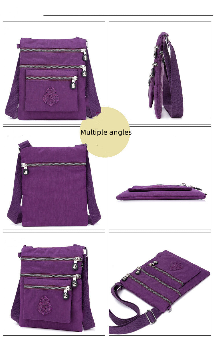 Women's Small Bag Casual Lightweight Travel Close-Fitting Coin Purse Crossbody Nylon Cloth Small Bag