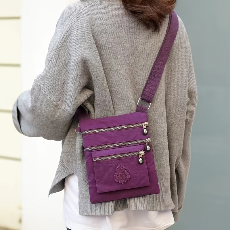 Women's Small Bag Casual Lightweight Travel Close-Fitting Coin Purse Crossbody Nylon Cloth Small Bag